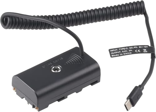 Hersmay USB-C zu NP-F550 Dummy Akku Adapterkabel für Sony NP-F970 NP-F570 NP-F750 NP-F770 F960 F530 F330 zur Stromversorgung Kamera Feld Monitor Video LED Licht DSLR spiegellose Kamera Hersmay USB-C zu NP-F550 Dummy Akku Adapterkabel für Sony NP-F970 NP-F570 NP-F750 NP-F770 F960 F530 F330 zur Stromversorgung Kamera Feld Monitor Video LED Licht DSLR spiegellose Kamera von Hersmay