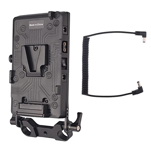 Hersmay V-Mount Batterieplatte V-Lock D-Tap-Platte Netzteil für DSLR-Kamera, Kameramonitor, Funkgeräte von Hersmay