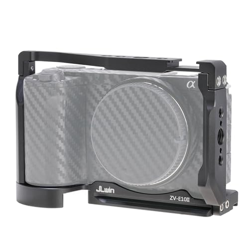 Hersmay ZV-E10II Cage, Aluminium DSLR Camera Cage Kamerakäfig für Sony Alpha ZV-E10 II Kamera Video Rig Stabilizer mit 1/4" Befestigung und 3/8" Arri Aufnahmebohrung von Hersmay