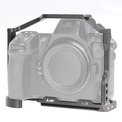 Z8 Cage, Hersmay Aluminium DSLR Camera Cage Kamerakäfig für Nikon Z8 Kamera Video Rig Stabilizer mit 1/4" Befestigung und 3/8" Arri Aufnahmebohrung von Hersmay
