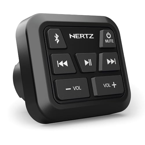 Hertz HMR BT – Marine Bluetooth-Empfänger mit wasserfester IPX6-Zertifizierung, aptX HD Audio, NFC-Pairing, 50W RMS Ausgangsleistung, für Boots- und Outdoor-Audioanlagen Hertz HMR BT – Marine Bluetooth-Empfänger mit wasserfester IPX6-Zertifizierung, aptX HD Audio, NFC-Pairing, 50W RMS Ausgangsleistung, für Boots- und Outdoor-Audioanlagen von Hertz