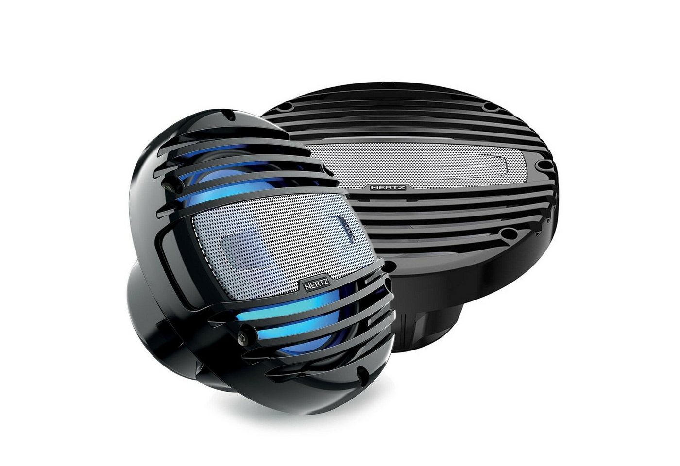 Hertz HMX 8-LD-C 20cm Lautsprecher schwarz mit LED-Beleuchtung Marine Auto-Lautsprecher (20 cm) von Hertz
