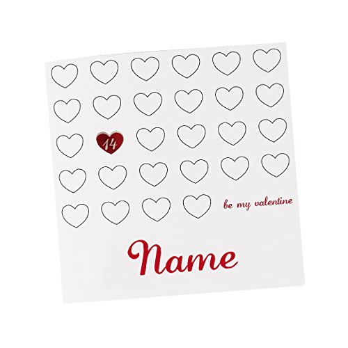 Herz & Heim® Karte zum Valentinstag - be my valentine - mit Namen Ihrer großen Liebe von Herz & Heim