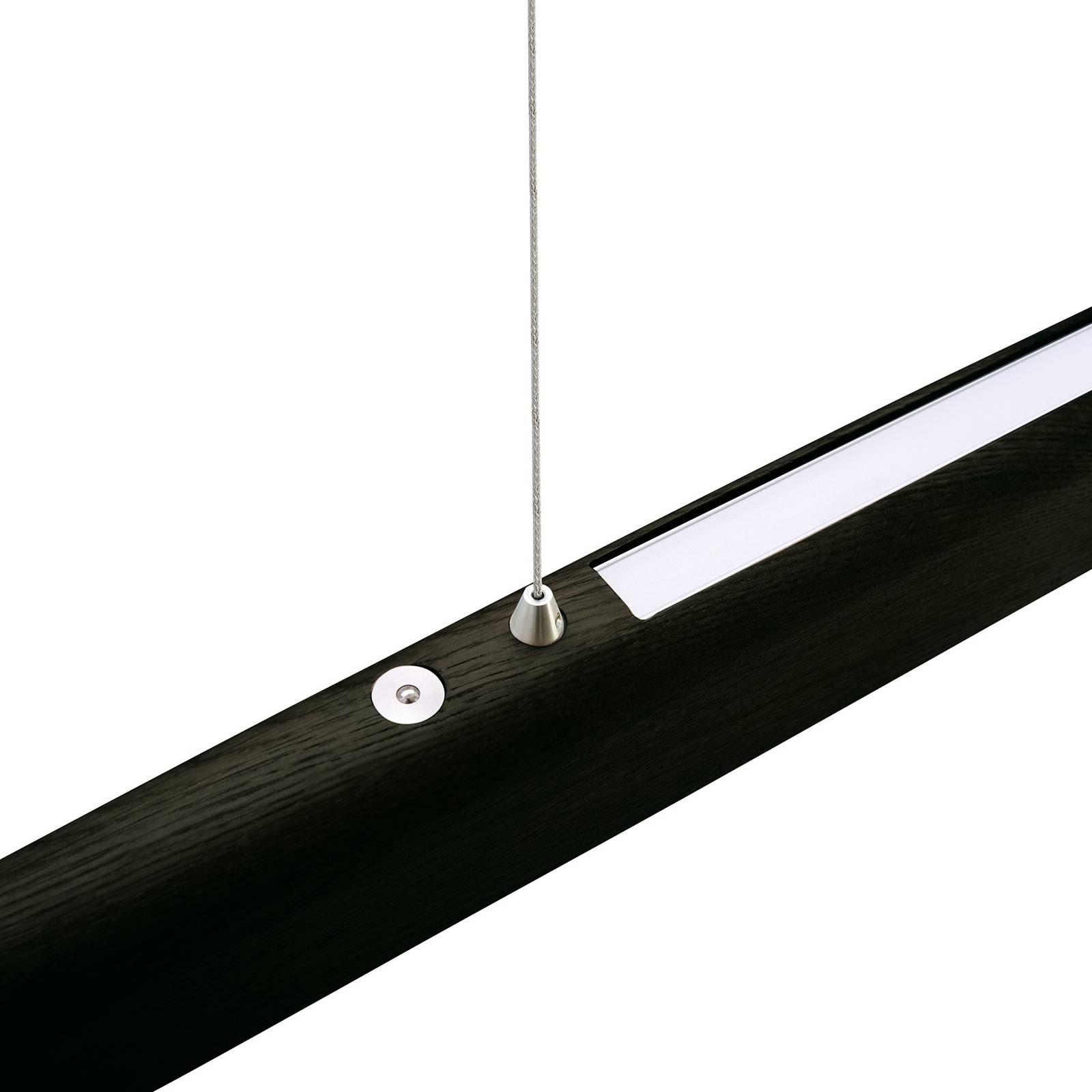 HerzBlut Arco LED-Hängelampe asteiche kohle 130cm von HerzBlut