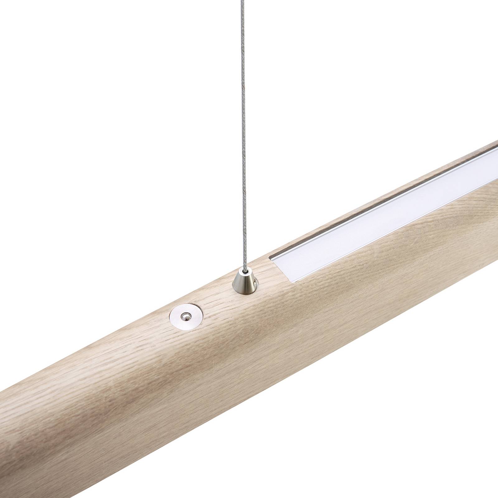 HerzBlut Arco LED-Hängelampe asteiche weiß 130cm von HerzBlut