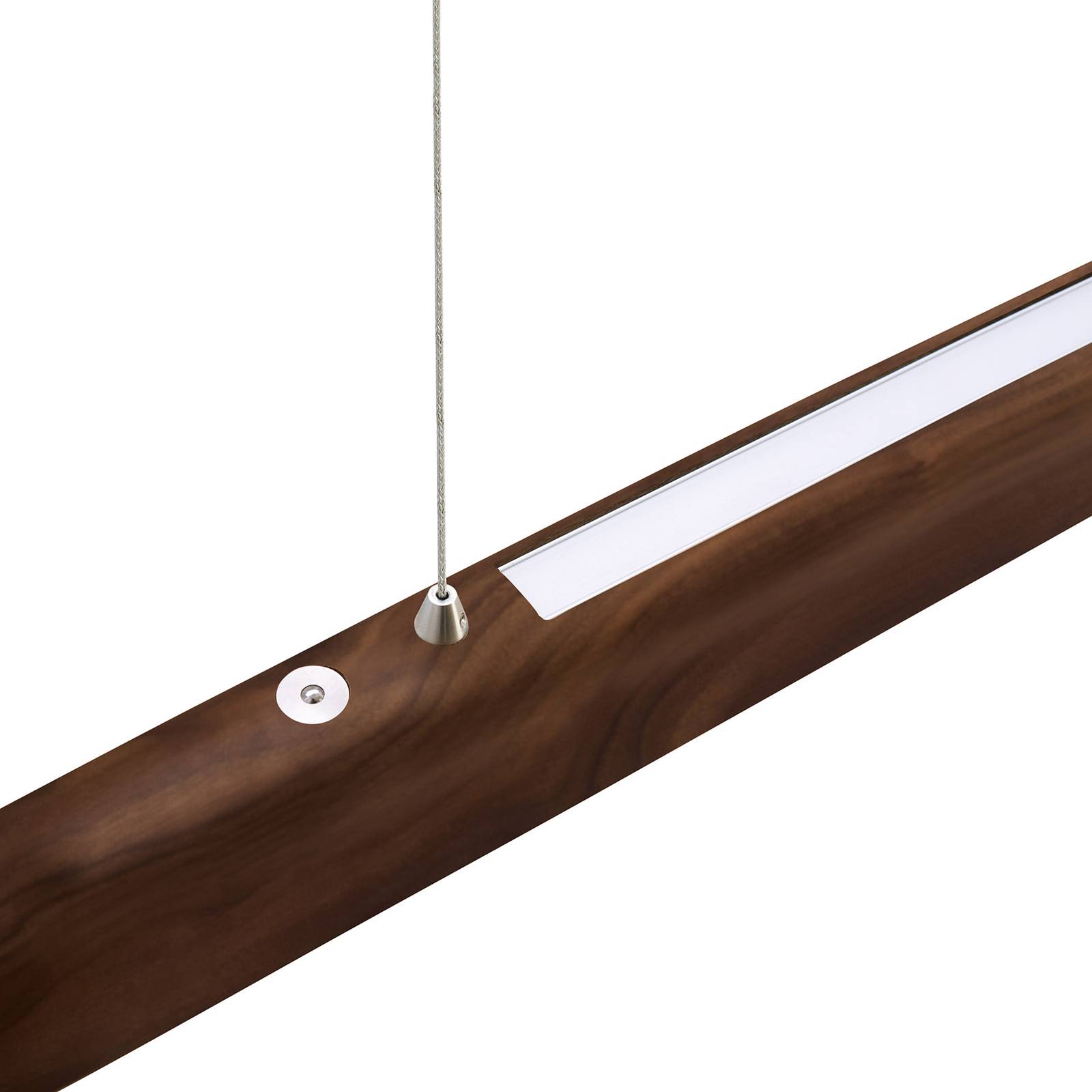 HerzBlut Arco LED-Hängelampe nussbaum geölt 130cm von HerzBlut