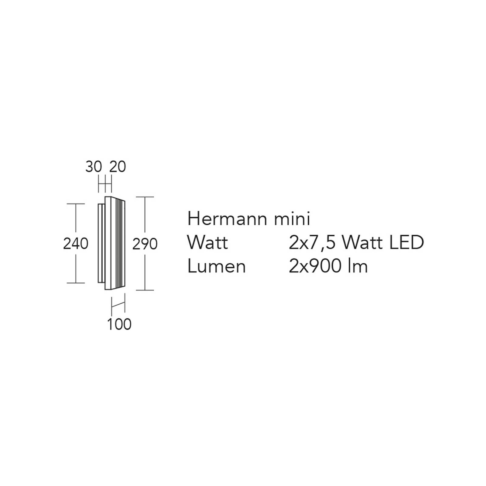 HerzBlut LED-Wandleuchte Hermann mini, eiche geölt, dimmbar HerzBlut LED-Wandleuchte Hermann mini, eiche geölt, dimmbar von HerzBlut