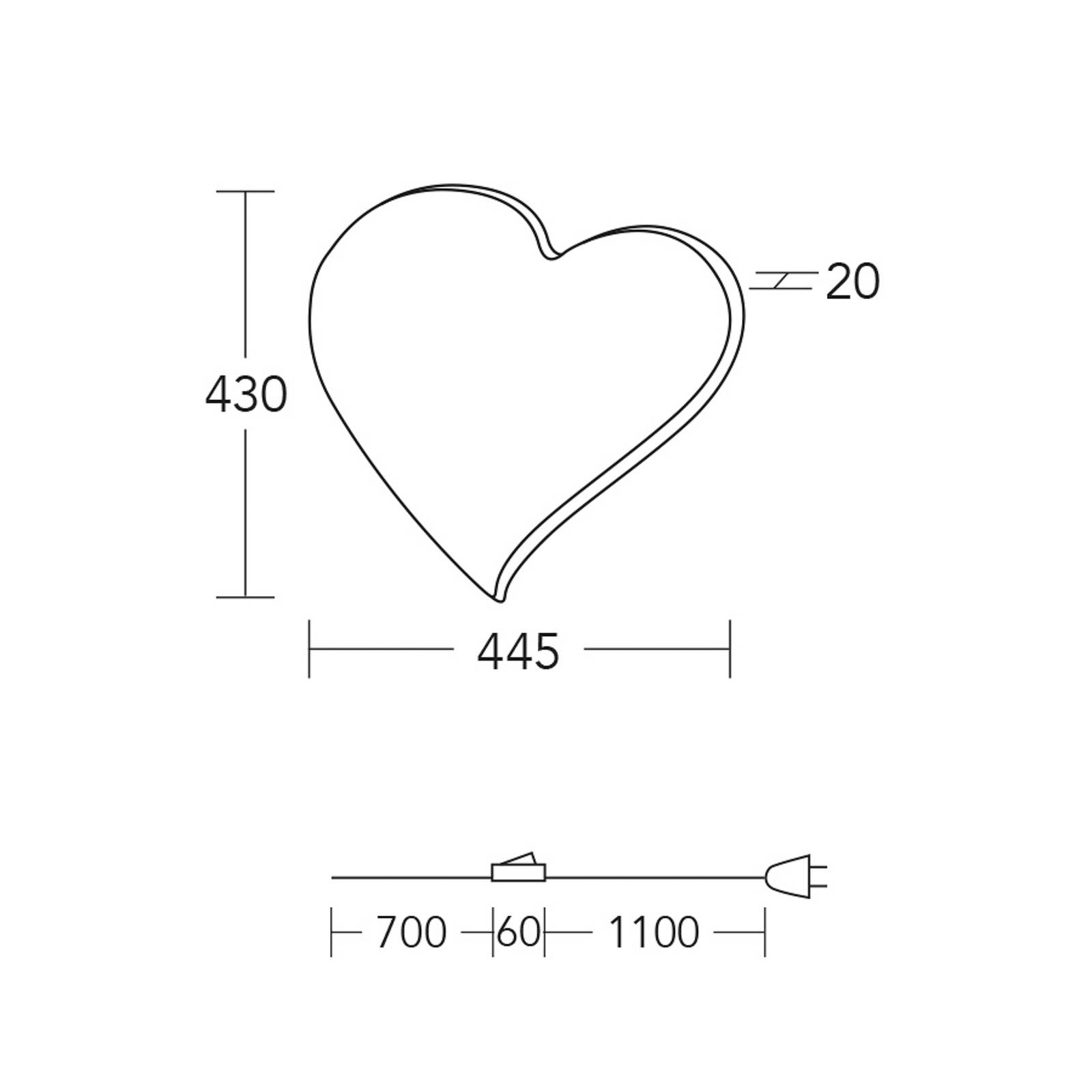 HerzBlut LED-Wandleuchte Herz midi, 43 cm, Holz, Stecker HerzBlut LED-Wandleuchte Herz midi, 43 cm, Holz, Stecker von HerzBlut