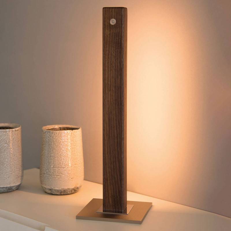 HerzBlut Leonora LED-Tischleuchte Nussbaum von HerzBlut