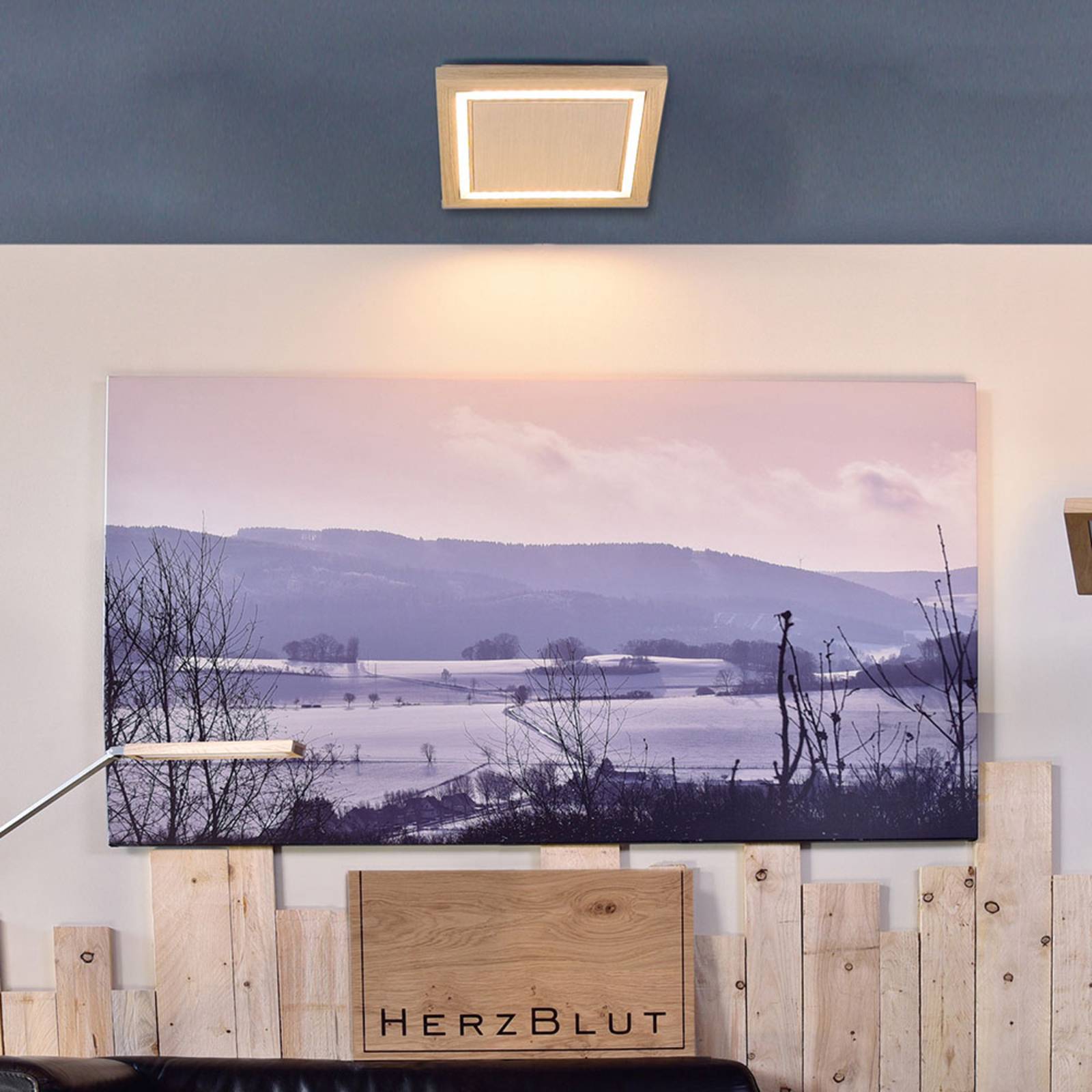 HerzBlut Otto O Deckenlampe Quadrat Eiche natur HerzBlut Otto O Deckenlampe Quadrat Eiche natur von HerzBlut
