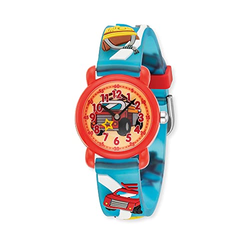 Herzengel analoge Armbanduhr für Kinder aus robustem Kunststoff mit weichem Kunststoffband - Dornschließe - 27 mm/ 3ATM - inkl. Stiftemäppchen von Herzengel