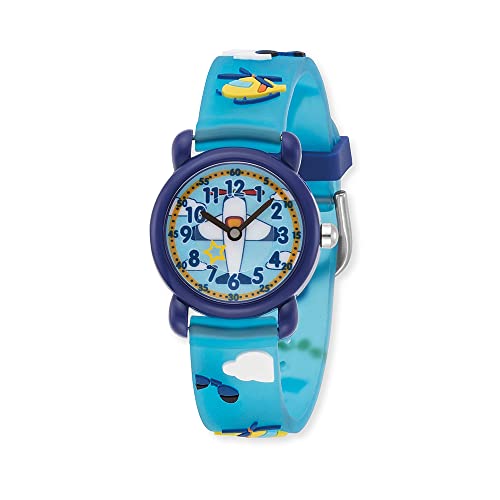 Herzengel analoge Armbanduhr für Kinder aus robustem Kunststoff mit weichem Kunststoffband - Dornschließe - 27 mm/ 3ATM - inkl. Stiftemäppchen von Herzengel