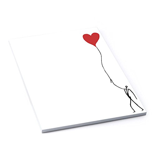 Logbuch-Verlag Briefpapier Block mit Herz schwarz weiß rot Liebe Papier 50 Blatt DIN A4 Briefblock Notizblock für Briefe & Einladungen von Herzmensch