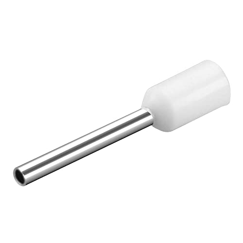 1000 Stück Heschen Kabelendklemme E7512 AWG 20/0,75 mm2, Drahtkupfer-Crimpverbinder, Vinyl isoliert, weiß 1000 Stück Heschen Kabelendklemme E7512 AWG 20/0,75 mm2, Drahtkupfer-Crimpverbinder, Vinyl isoliert, weiß von Heschen