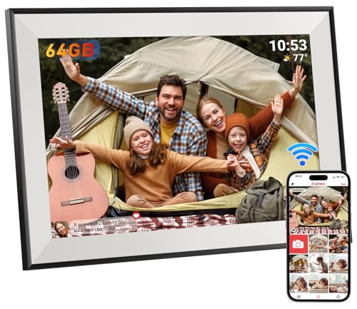 Hesmor 64GB Frameo Digitaler Bilderrahmen WiFi 10,1 Zoll, 1280x800 IPS Touchscreen, Automatische Rotation, Teilen Sie Fotos sofort über Frameo von überall, Elektronischer Bilderrahmen Hesmor 64GB Frameo Digitaler Bilderrahmen WiFi 10,1 Zoll, 1280x800 IPS Touchscreen, Automatische Rotation, Teilen Sie Fotos sofort über Frameo von überall, Elektronischer Bilderrahmen von Hesmor