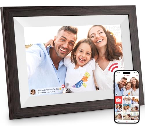 Hesmor 10,1 Zoll Digitaler Bilderrahmen WLAN, 1280x800 HD IPS LCD-Touchscreen Elektronischer Bilderrahmen, Automatische Rotation, 32GB Speicher, Teilen Sie Fotos sofort über Frameo von überall Hesmor 10,1 Zoll Digitaler Bilderrahmen WLAN, 1280x800 HD IPS LCD-Touchscreen Elektronischer Bilderrahmen, Automatische Rotation, 32GB Speicher, Teilen Sie Fotos sofort über Frameo von überall von Hesmor