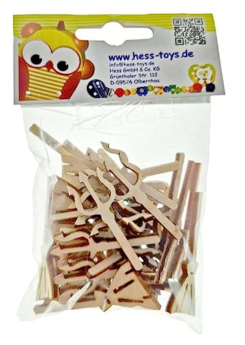 Hess Holzspielzeug 25118 - Streudeko oder Tischdekoration aus Holz, Motiv "Dreizack", 15 g im Beutel, ca. 4 cm, zum Verzieren, Basteln oder Bemalen Hess Holzspielzeug 25118 - Streudeko oder Tischdekoration aus Holz, Motiv "Dreizack", 15 g im Beutel, ca. 4 cm, zum Verzieren, Basteln oder Bemalen von Hess