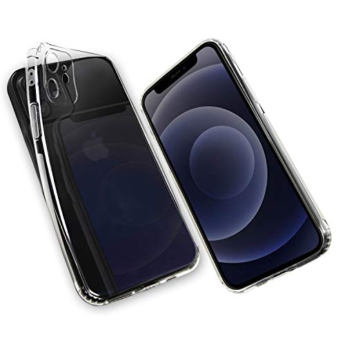 Hetcher Tech Premium iPhone 12 Hülle Transparent Silikon mit Staubschutz - Schutzhülle kompatibel mit Apple iPhone 12 von Hetcher Tech
