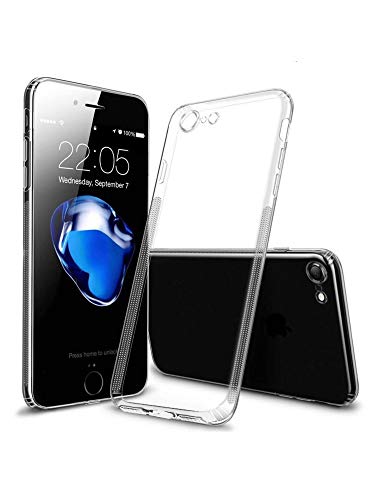 Hetcher Tech Premium iPhone 7 und iPhone 8 Hülle transparent mit Staubschutz - Silikon Schutzhülle durchsichtig - Case Bumper kompatibel mit Apple iPhone 7/8 von Hetcher Tech