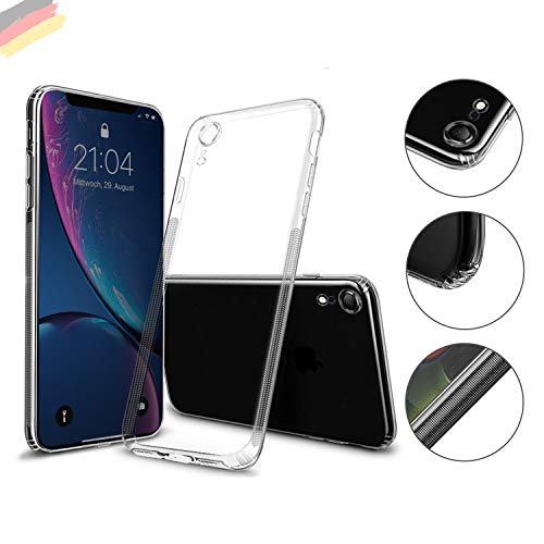 Premium Schutzhülle iPhone XR transparent durchsichtig - Viele Vorteile - Silikon Hülle für Apple iPhone XR - Cover Case Bumper von Hetcher Tech