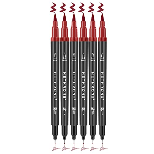 Hethrone Filzstifte Doppelseitig, Dual Brush Pen Set als Ersatz R145 Haselnuss von Hethrone