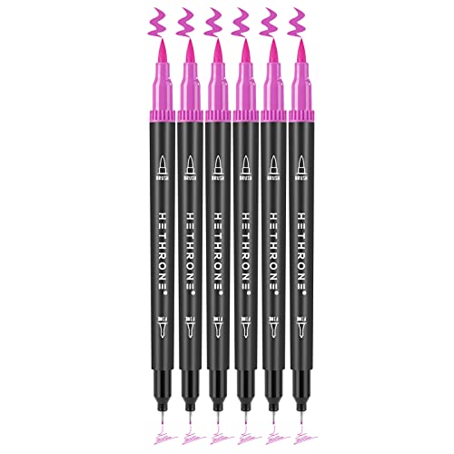 Hethrone Filzstifte Doppelseitig, Dual Brush Pen Set als Ersatz R503 Pastellrosa von Hethrone