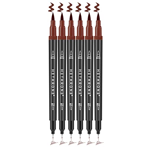 Hethrone Filzstifte Doppelseitig, Dual Brush Pen Set als Ersatz Y952 Schokolade von Hethrone
