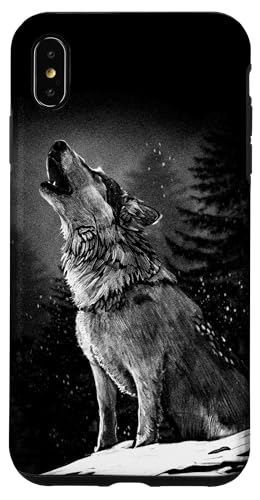 Hülle für iPhone XS Max Handyhülle Wolf heult Heulender Wolfsmotiv Handyhüllen von Heulender Wolf heult heulen cooles Tier