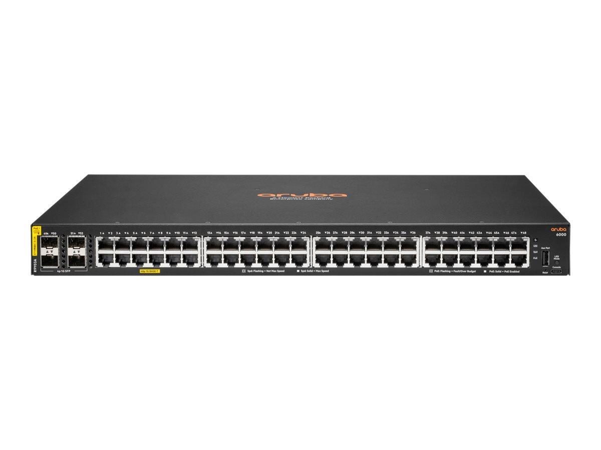 HPE Networking CX6000 Switch 48G Klasse 4 PoE 4SFP 740 W rackmountfähig von HPE