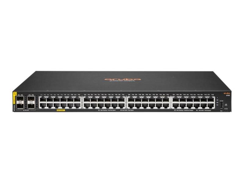HPE Networking CX6100 Switch 48G Klasse 4 PoE 4SFP+ 740 W rackmountfähig von HPE