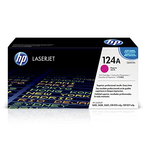 HP 124A (Q6003A) Rot Original Toner für HP Color Laserjet 2600, 2605, 1600, CM1016, CM1017 von Hewlett-Packard