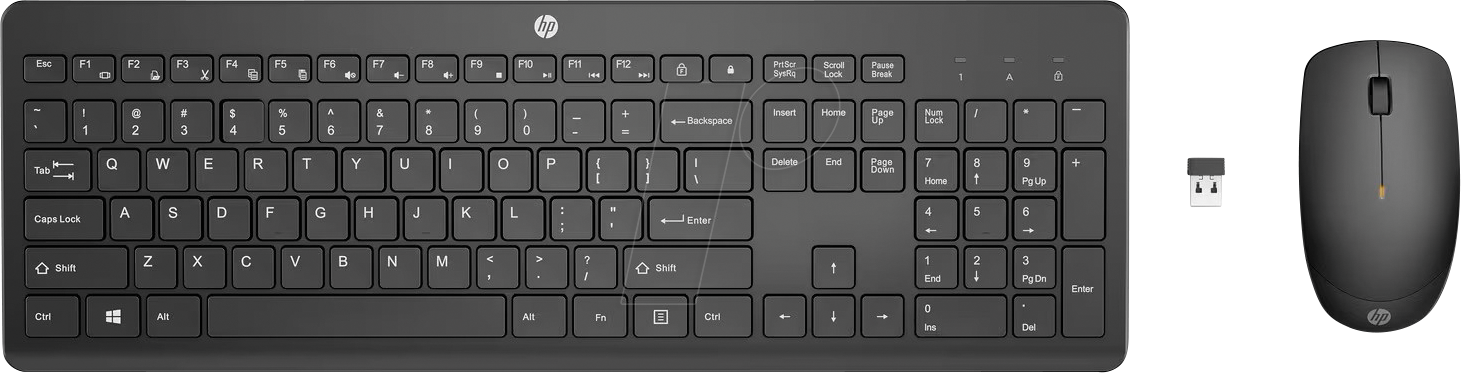 HP 1Y4D0UT - Tastatur-/Maus-Kombination, Funk, schwarz HP 1Y4D0UT - Tastatur-/Maus-Kombination, Funk, schwarz von Hewlett Packard