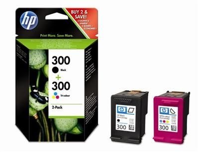 HP 300 original 2er-Pack Tinte schwarz - CN637EE von Hewlett Packard