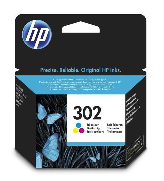 HP 302 original Tinte cyan, magenta, gelb - F6U65AE von Hewlett Packard