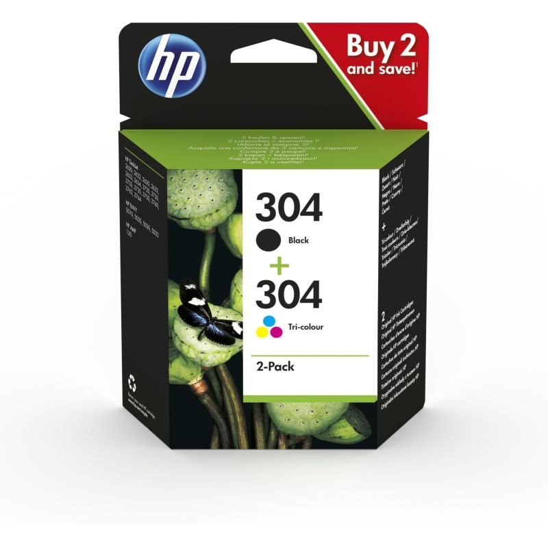 HP 304 Original Combo Pack - 2er-Pack BKCMY - 3JB05AE HP 304 Original Combo Pack - 2er-Pack BKCMY - 3JB05AE von Hewlett Packard