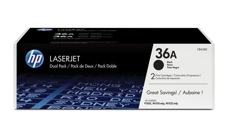 HP 36A original 2er-Pack Toner schwarz - CB436AD HP 36A original 2er-Pack Toner schwarz - CB436AD von Hewlett Packard