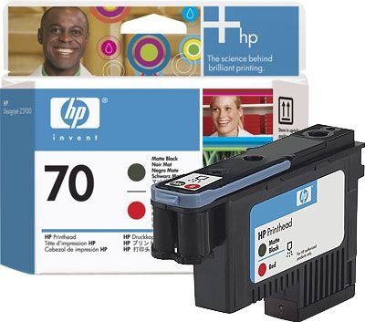 HP 70 Mattschwarz/rot DesignJet Druckkopf - C9409A HP 70 Mattschwarz/rot DesignJet Druckkopf - C9409A von Hewlett Packard