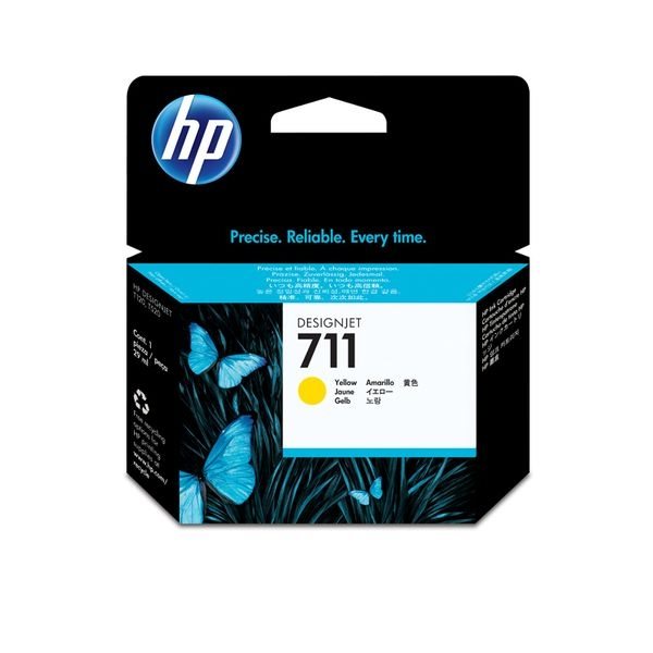 HP 711 original Tinte gelb - CZ132A von Hewlett Packard