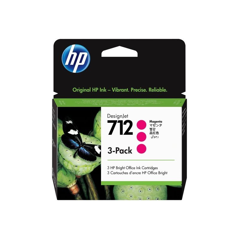 HP 712 Original 3er-Pack Tinte magenta - 3ED78A von Hewlett Packard