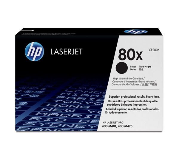 HP 80X original HC Toner schwarz - CF280X HP 80X original HC Toner schwarz - CF280X von Hewlett Packard