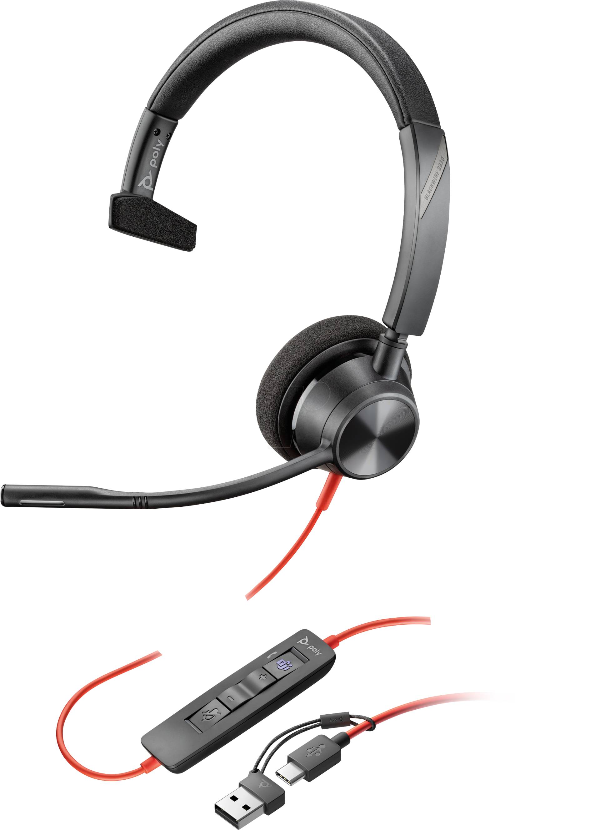 HP 8X216AA - Headset, Blackwire 3310, Mono, Teams, USB-C +USB-C/A HP 8X216AA - Headset, Blackwire 3310, Mono, Teams, USB-C +USB-C/A von Hewlett Packard