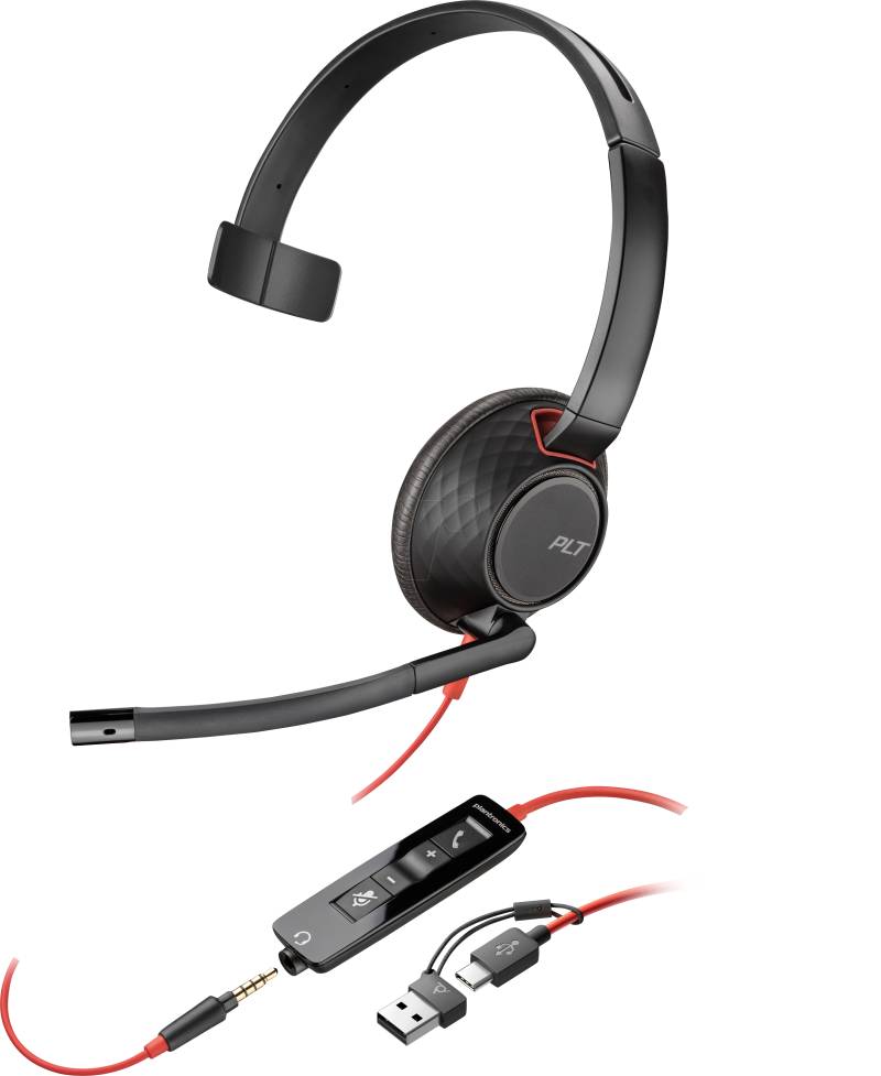 HP 8X230AA - Headset, Blackwire 5210, Mono, USB-C, +3.5MM, +USB-C/A von Hewlett Packard