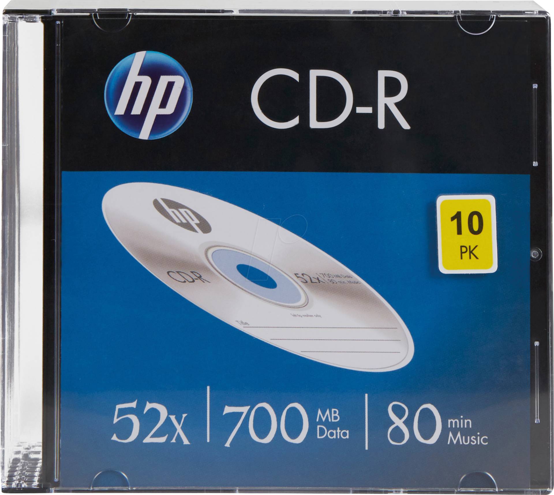 HP CRE00085 - CD-R 700MB/80min 52x, 10-er Slimcase von Hewlett Packard