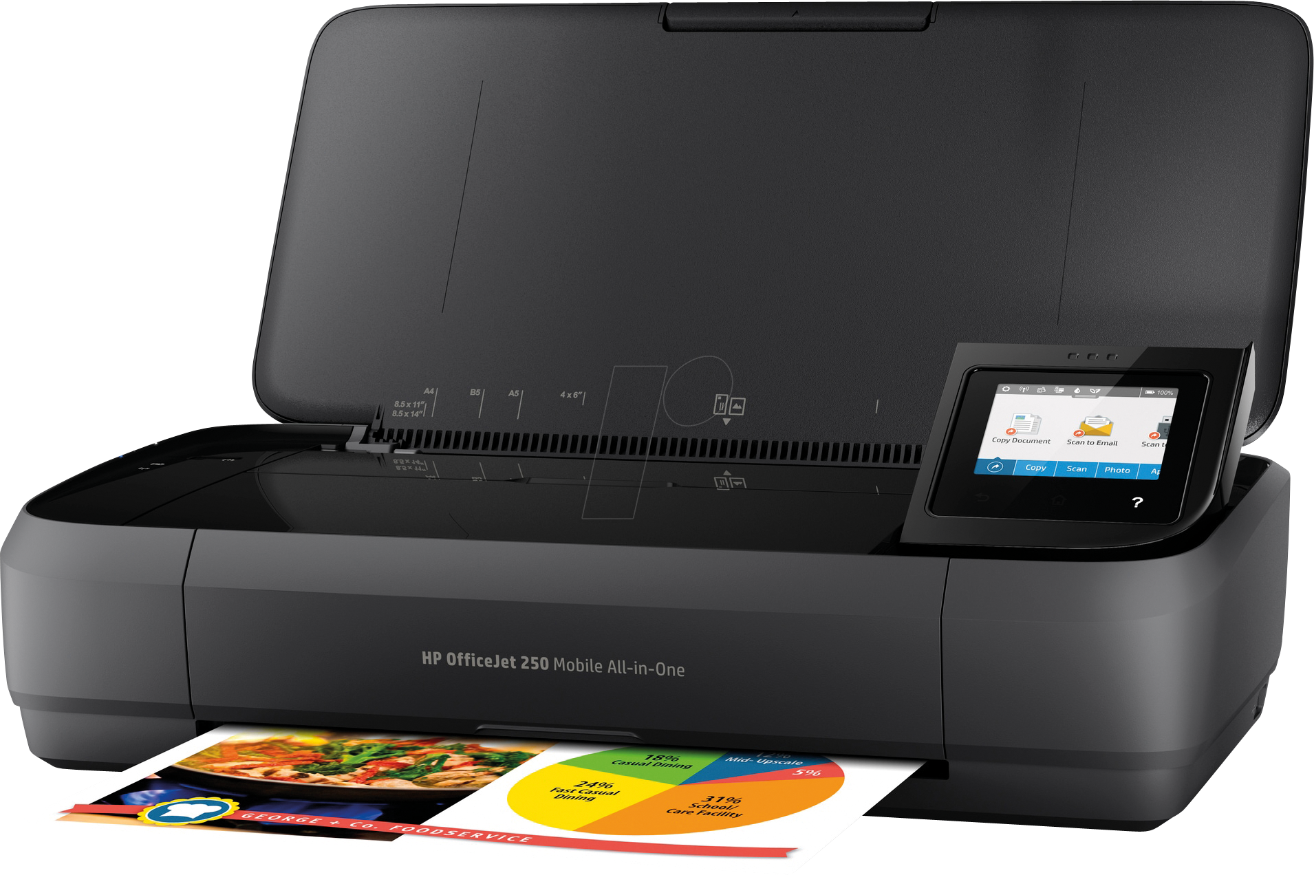 HP CZ992A - Drucker, Tinte, 3-in-1, A4, mobil, USB/WLAN von Hewlett Packard
