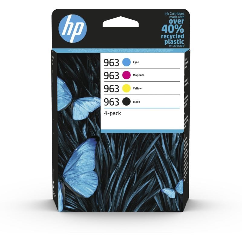 HP Original Multipack Tinte 963 BK/C/M/Y - 6ZC70AE von Hewlett Packard