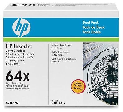 HP Toner schwarz Doppelpack für P4015, CC364XD von Hewlett Packard