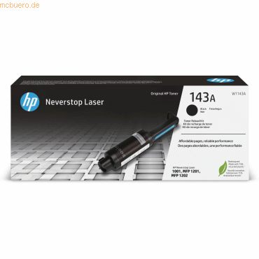 Hewlett Packard HP 143A Schwarz Original Neverstop Toner-Nachfüllkit Hewlett Packard HP 143A Schwarz Original Neverstop Toner-Nachfüllkit von Hewlett Packard