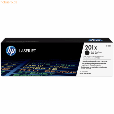 Hewlett Packard HP 201X Schwarz Original LaserJet Tonerkartusche Hewlett Packard HP 201X Schwarz Original LaserJet Tonerkartusche von Hewlett Packard