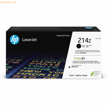 Hewlett Packard HP 214Z Schwarz Orig. LaserJet Tonerkar., superhohe Re Hewlett Packard HP 214Z Schwarz Orig. LaserJet Tonerkar., superhohe Re von Hewlett Packard