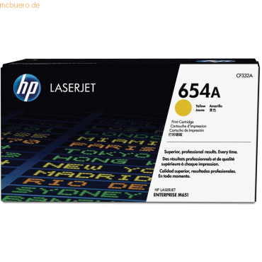 Hewlett Packard HP 654A Gelb Original LaserJet Tonerkartusche Hewlett Packard HP 654A Gelb Original LaserJet Tonerkartusche von Hewlett Packard